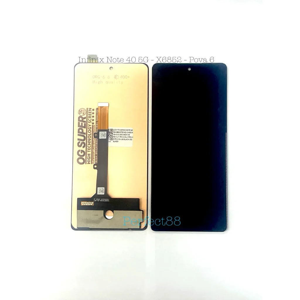 Tecno Note 40 5G Çıtalı Ekran Dokunmatik Siyah SOFT OLED Kalite Ekran