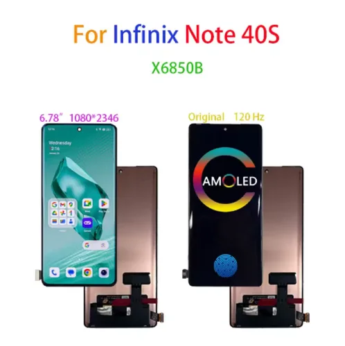Tecno Note 40S Ekran Dokunmatik SOFT OLED Kalite Ekran Çıtasız (Çerçevesiz)