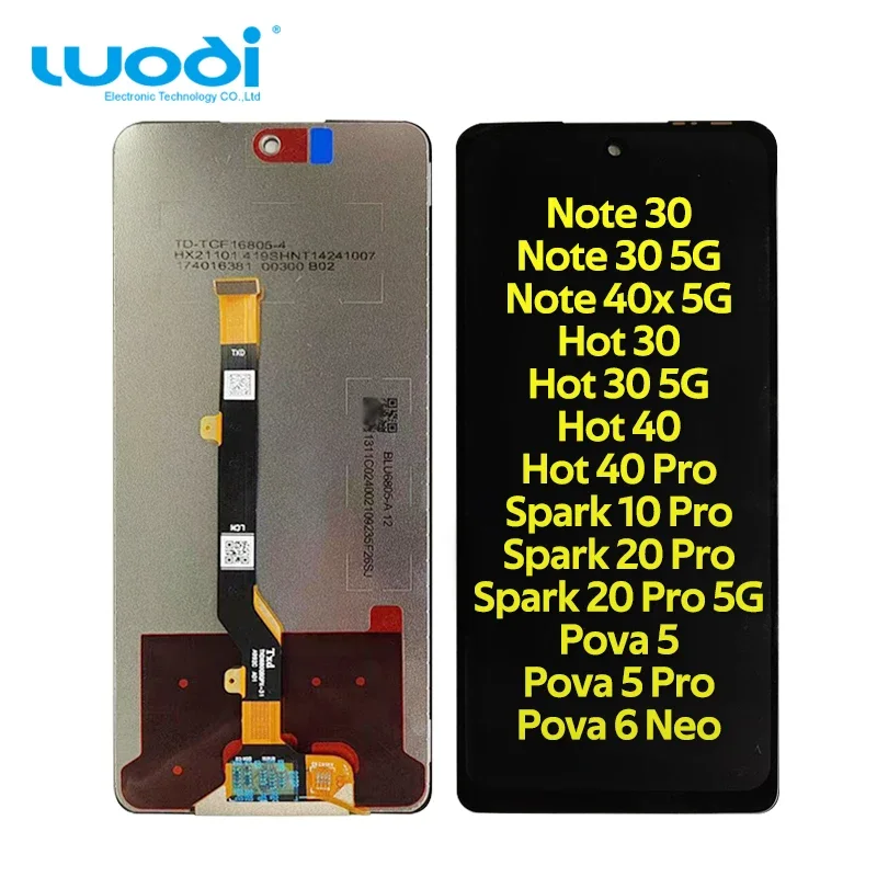 Tecno Note 40X 5G Ekran Dokunmatik Orijinal Çıtasız Ürün (Çerçevesiz)