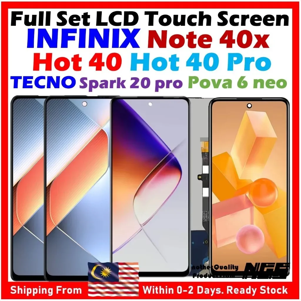 Tecno Note 40X 5G Ekran Dokunmatik Orijinal Çıtasız Ürün (Çerçevesiz)