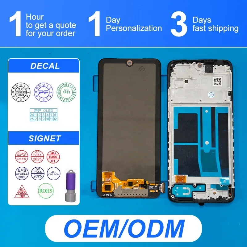 Tecno Note 60 5G Ekran Dokunmatik SOFT OLED Kalite Ekran Çıtasız (Çerçevesiz)