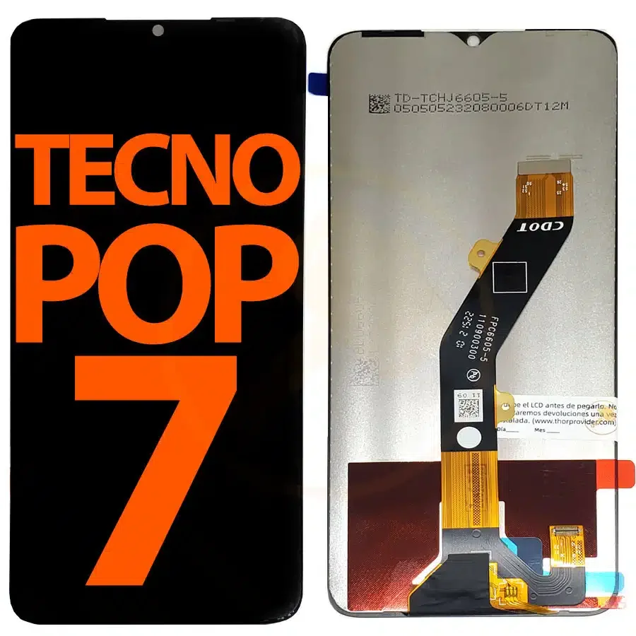 Tecno Pop 7 Çıtalı Ekran Dokunmatik Siyah Orijinal