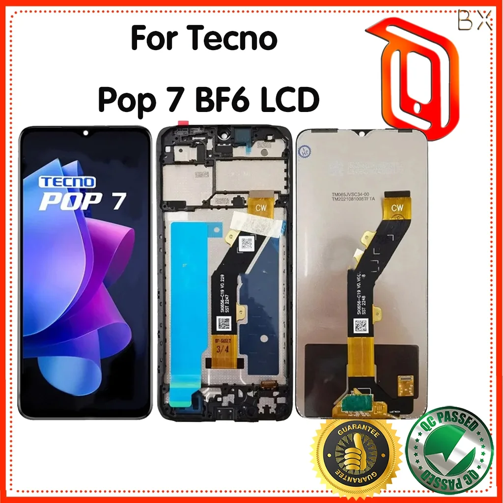 Tecno Pop 7 Çıtalı Ekran Dokunmatik Siyah Orijinal