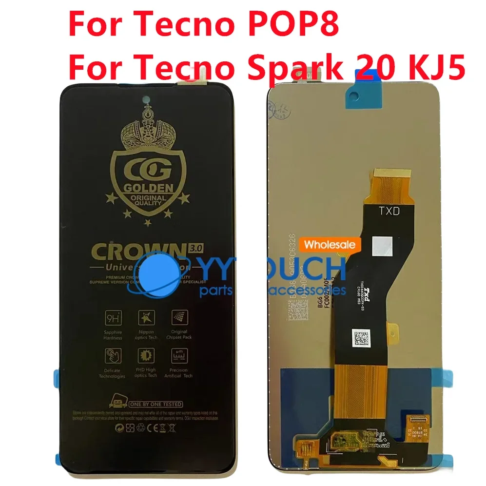 Tecno Pop 8 Ekran Dokunmatik Orijinal Çıtasız Ürün (Çerçevesiz)