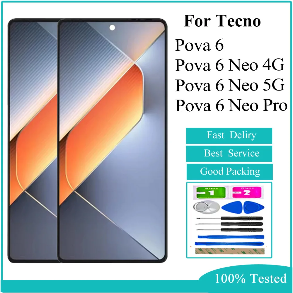 Tecno Pova 6 Neo 5G Ekran Dokunmatik Orijinal Çıtasız Ürün (Çerçevesiz)