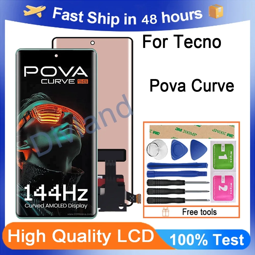 Tecno Pova Curve 5G Dag Golgesi Çıtalı Ekran Dokunmatik SOFT OLED Kalite Ekran