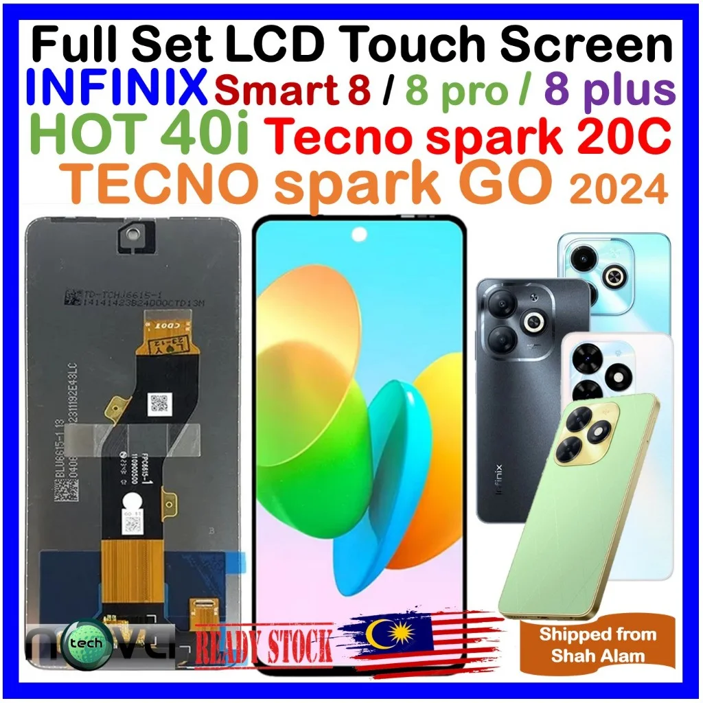 Tecno Smart 9 HD Ekran Dokunmatik Orijinal Çıtasız Ürün (Çerçevesiz)