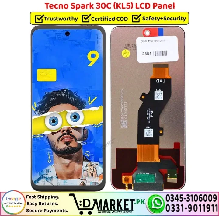 Tecno Spark 30C Ekran Dokunmatik Orijinal Çıtasız Ürün (Çerçevesiz)