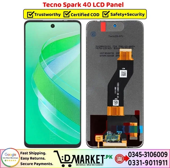 Tecno Spark 40 Ekran Dokunmatik Orijinal Çıtasız Ürün (Çerçevesiz)