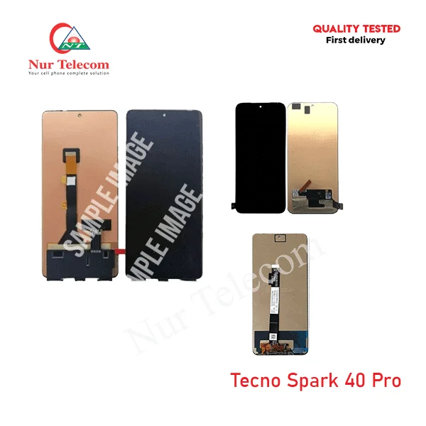 Tecno Spark 40 Pro Çıtalı Ekran Dokunmatik Siyah SOFT OLED Kalite Ekran