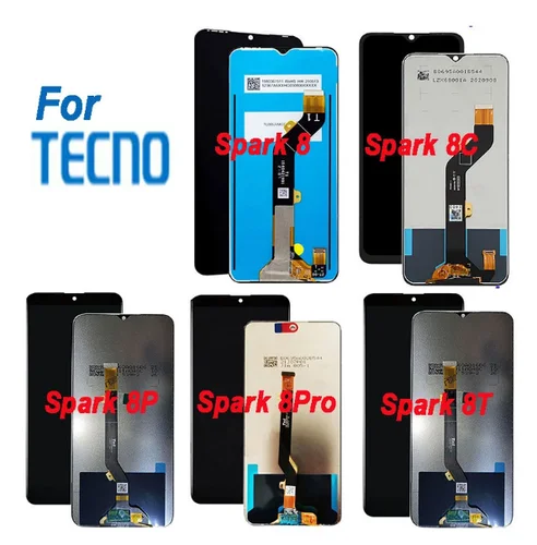 Tecno Spark 8 Pro Ekran Dokunmatik Orijinal Çıtasız Ürün (Çerçevesiz)
