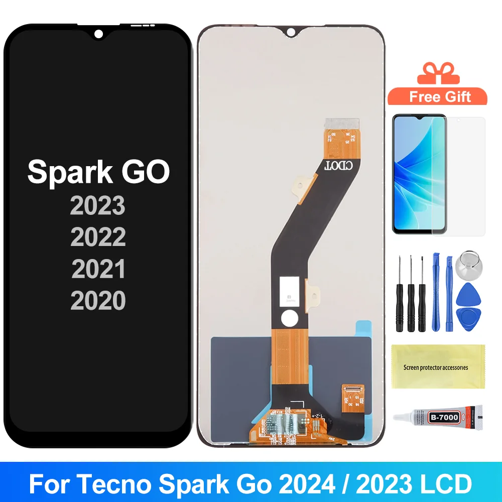 Tecno Spark Go 2024 Ekran Dokunmatik Orijinal Çıtasız Ürün (Çerçevesiz)