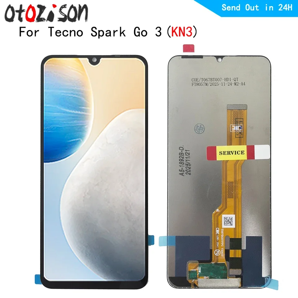 Tecno Spark Go 3 Çıtalı Ekran Dokunmatik Siyah Orijinal