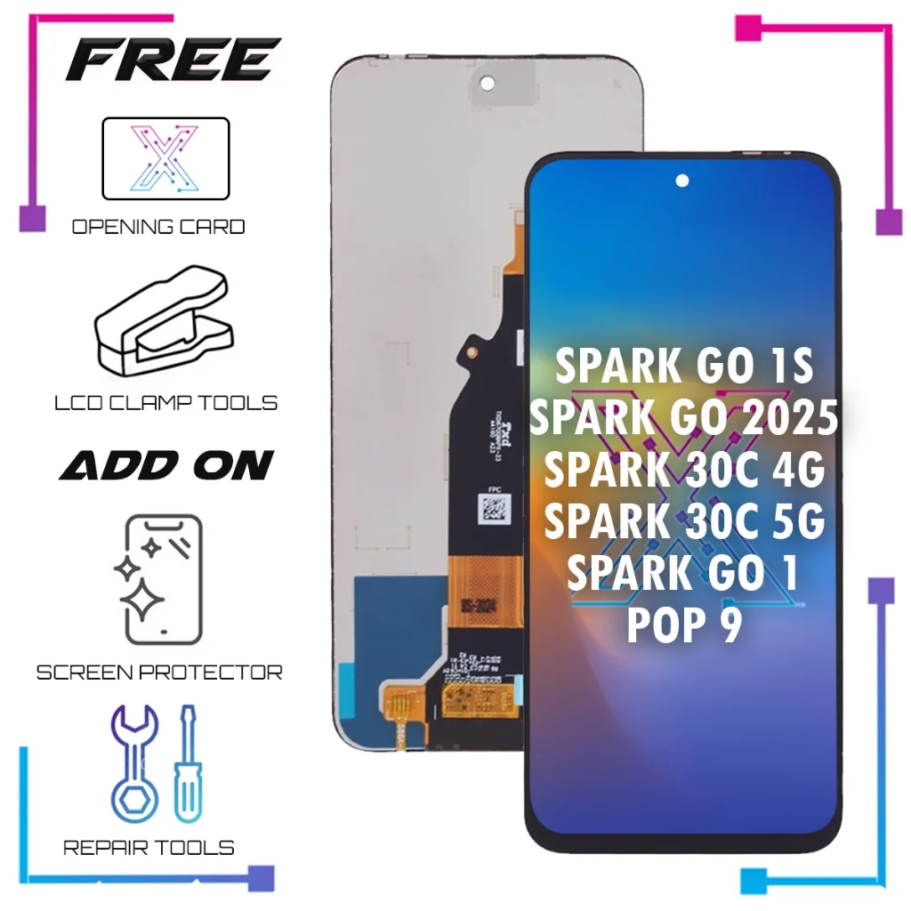 Tecno Spark Go 5G Ekran Dokunmatik Orijinal Çıtasız Ürün (Çerçevesiz)