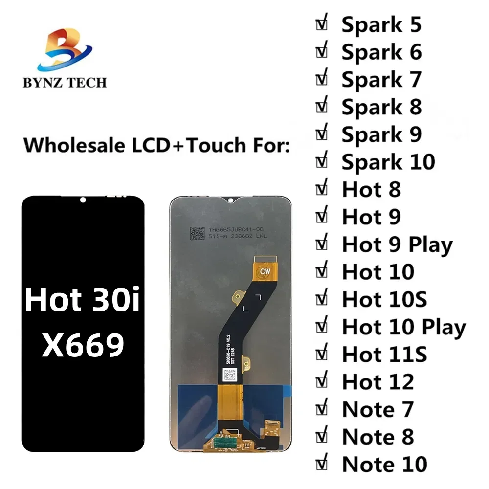 Tecno X669 Ekran Dokunmatik Orijinal Çıtasız Ürün (Çerçevesiz)