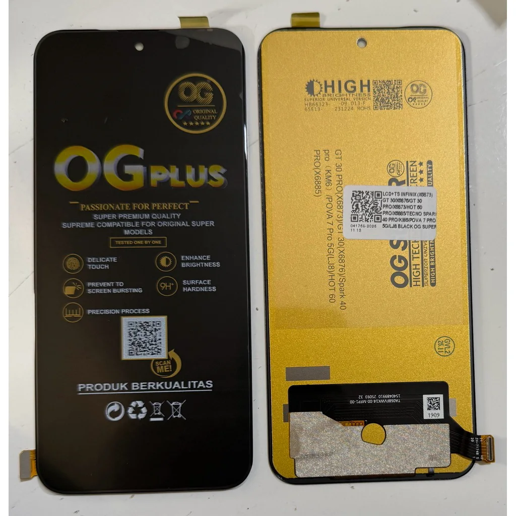 Tecno X6885 / Ht 60 Pro Çıtalı Ekran Dokunmatik Siyah SOFT OLED Kalite Ekran