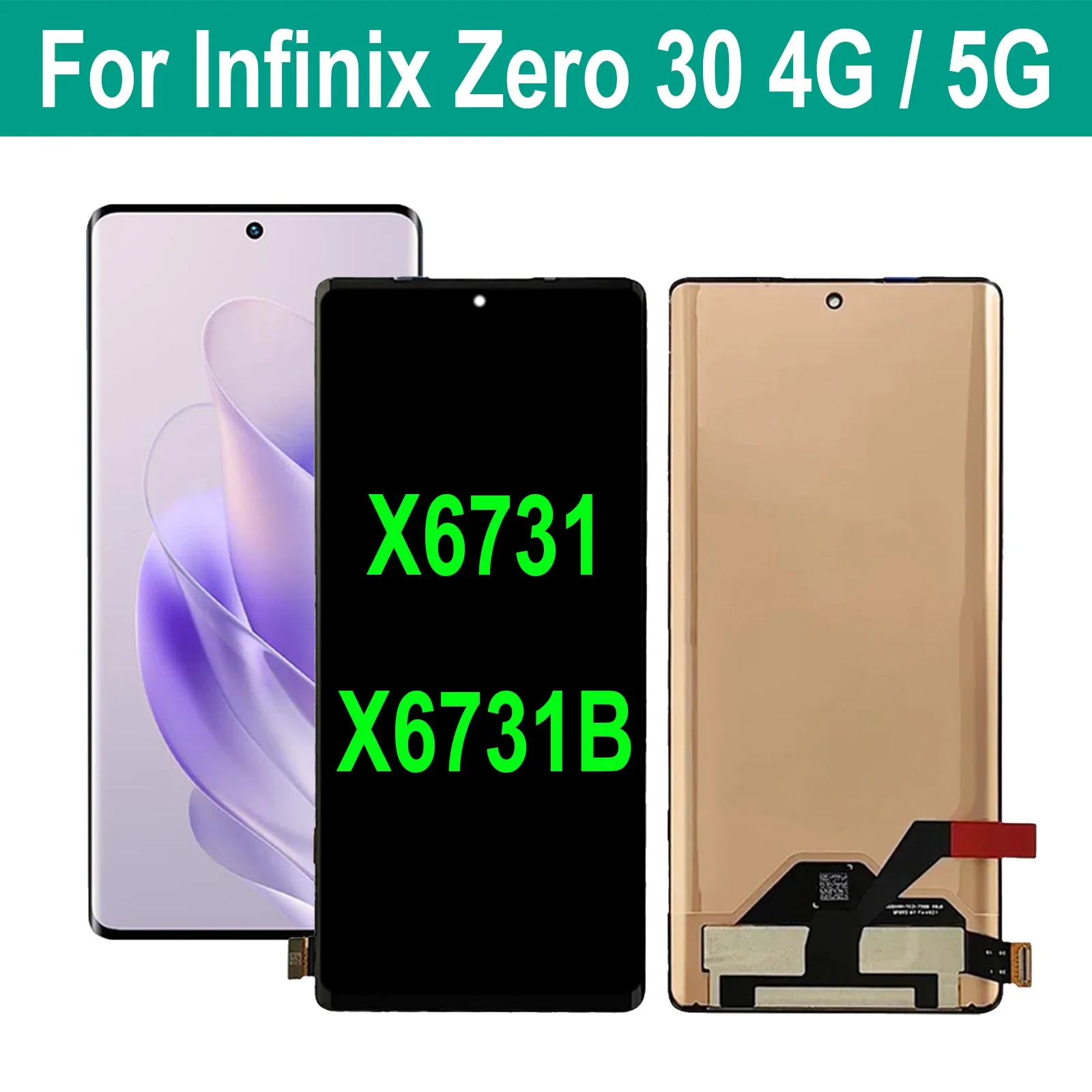 Tecno Zero 30 4G Çıtalı Ekran Dokunmatik Gold SOFT OLED Kalite Ekran