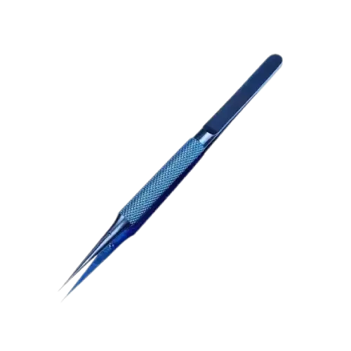 Titanyum Alaşımlı Düz Uç Entegre Cımbızı 0.15mm Mavi Renk