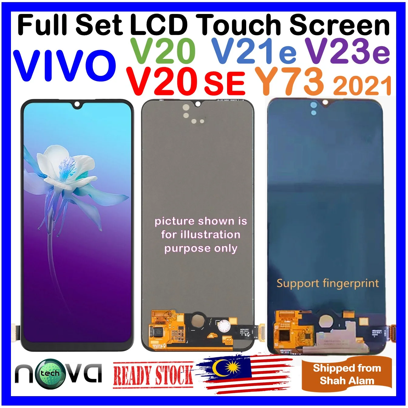 Vivo V21e Ekran Dokunmatik OLED Çıtasız (Çerçevesiz)