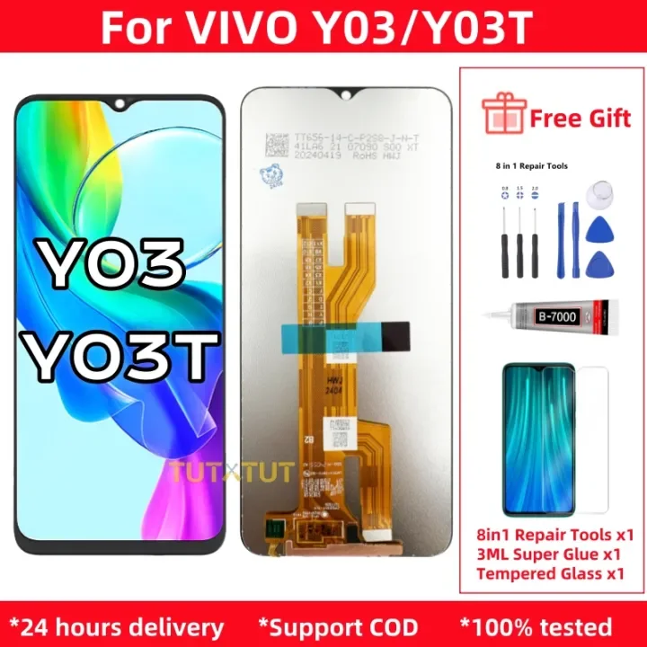 Vivo Y03t Ekran Dokunmatik Orijinal Çıtasız Ürün (Çerçevesiz)