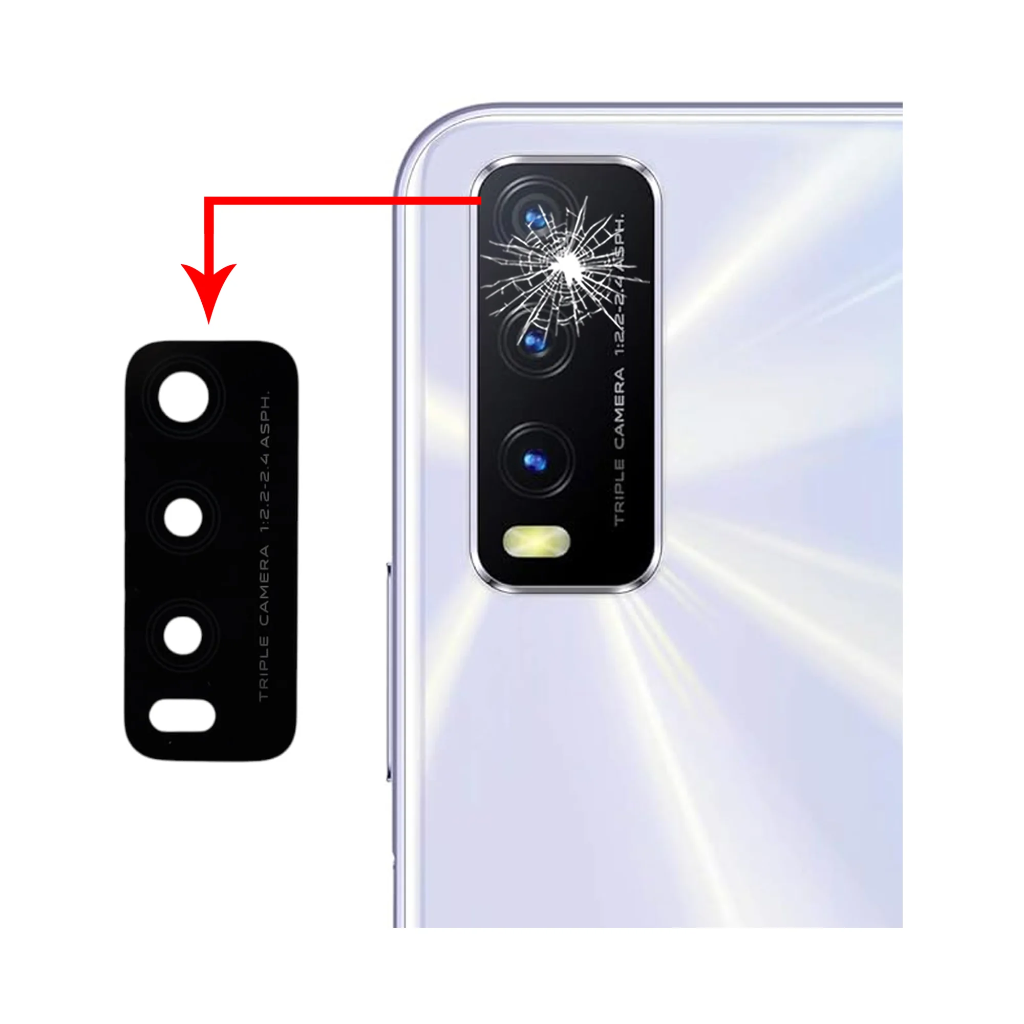 Vivo Y20S Kamera Camı