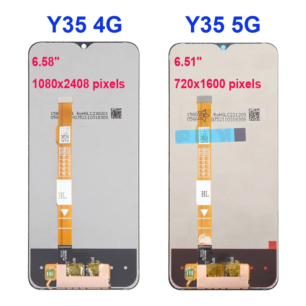 Vivo Y35 2020 Ekran Dokunmatik Orijinal Çıtasız Ürün (Çerçevesiz)