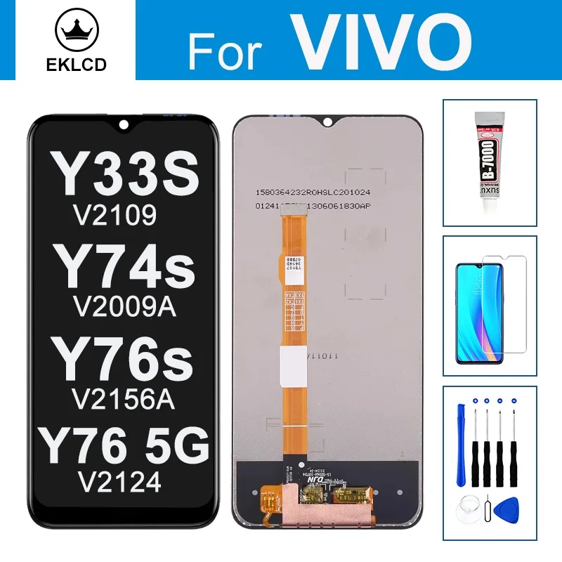Vivo Y74s Ekran Dokunmatik Orijinal Çıtasız Ürün (Çerçevesiz)