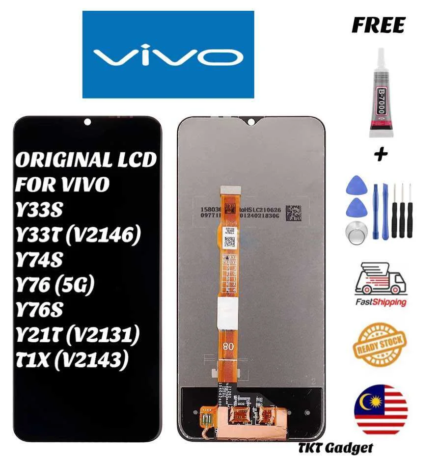 Vivo Y76 5G Ekran Dokunmatik Orijinal Çıtasız Ürün (Çerçevesiz)