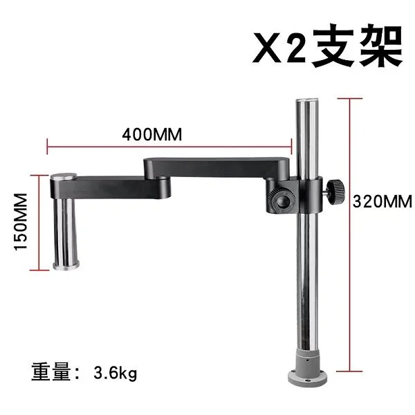 X2 Masaya Vidalı Mikroskop Stand Siyah