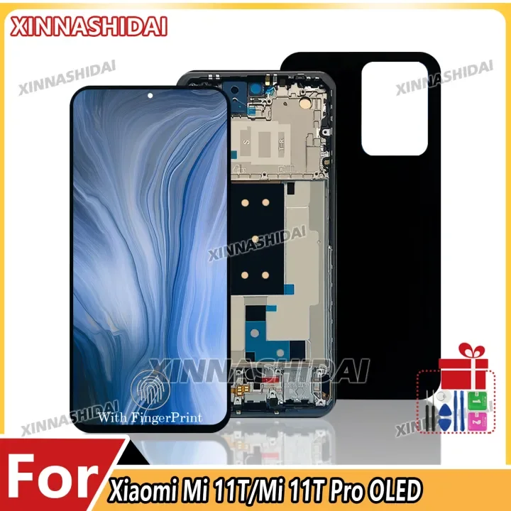 Xiaomi Mi 11T Çıtalı Ekran Dokunmatik Siyah SOFT OLED Kalite Ekran