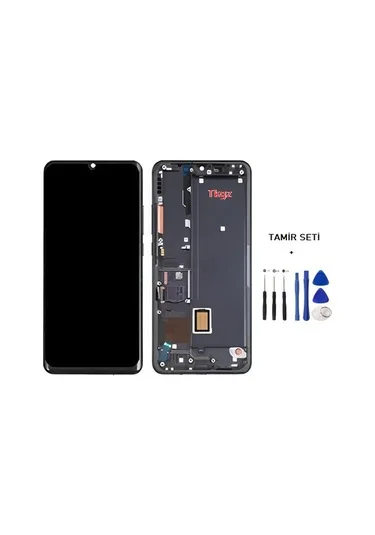Xiaomi Mi Note 10 Lite Çıtalı Ekran Dokunmatik Siyah SOFT OLED Kalite Ekran