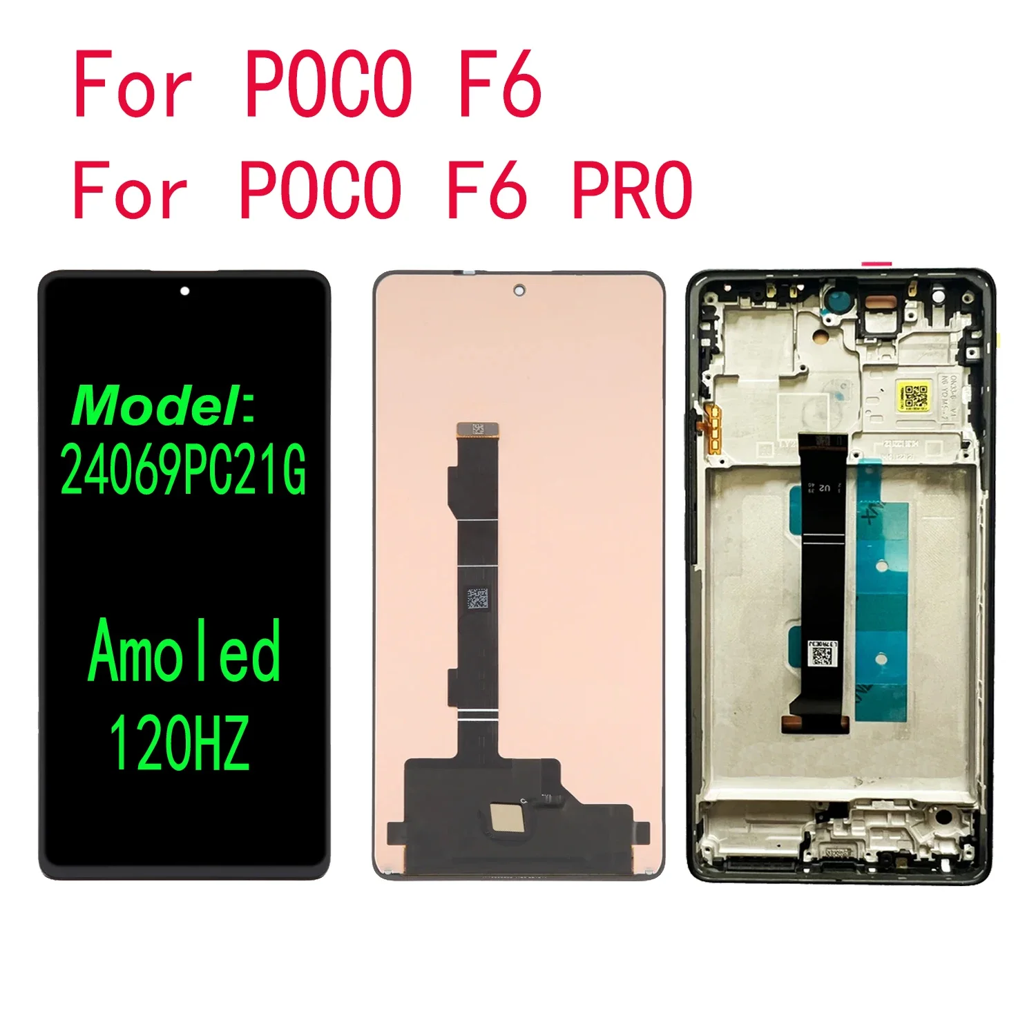 Xiaomi Pococo F6 Ekran Dokunmatik A Plus Kalite Ürün Çıtasız (Çerçevesiz)