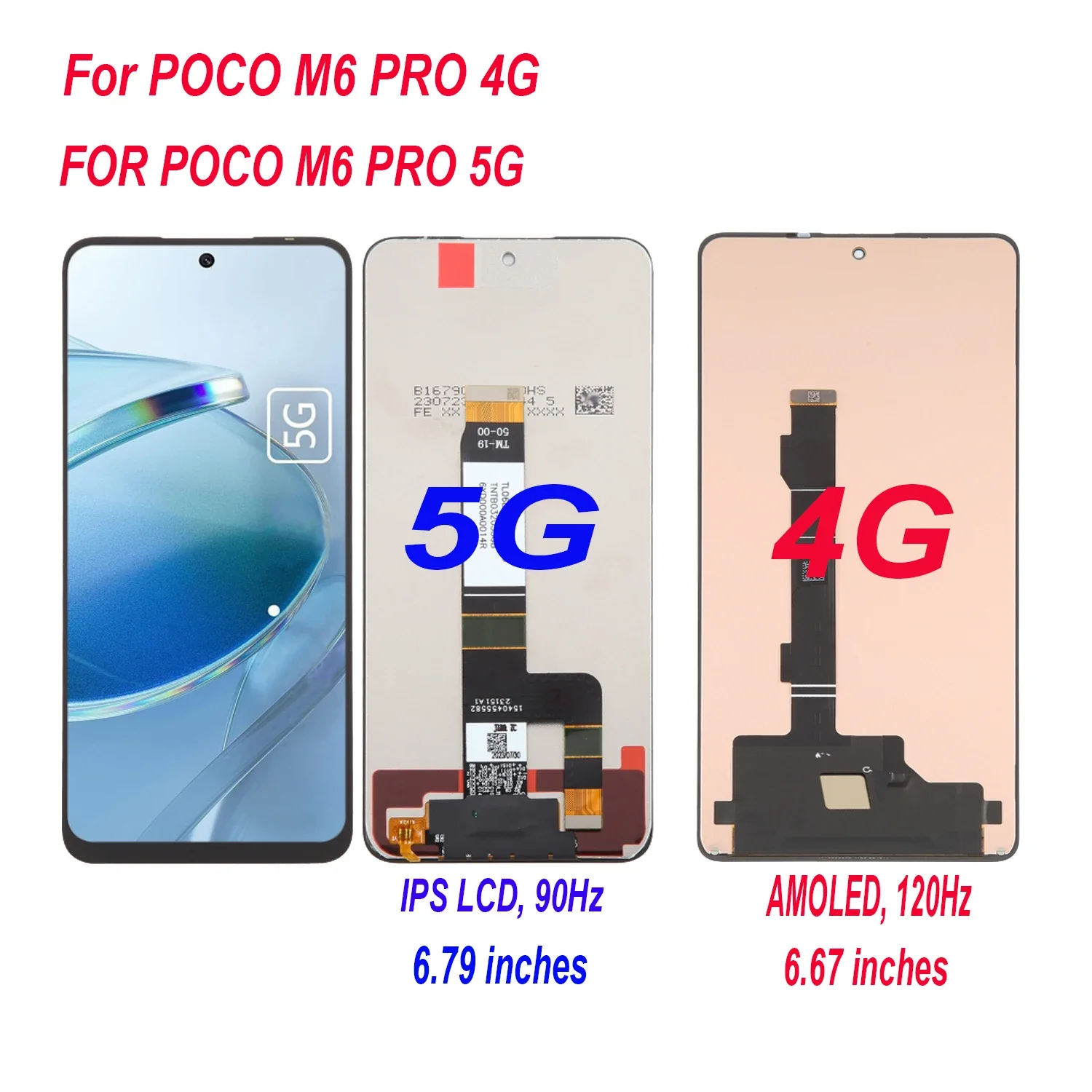 Xiaomi Pococo M6 Pro 5G Ekran Dokunmatik Orijinal Çıtasız Ürün (Çerçevesiz)