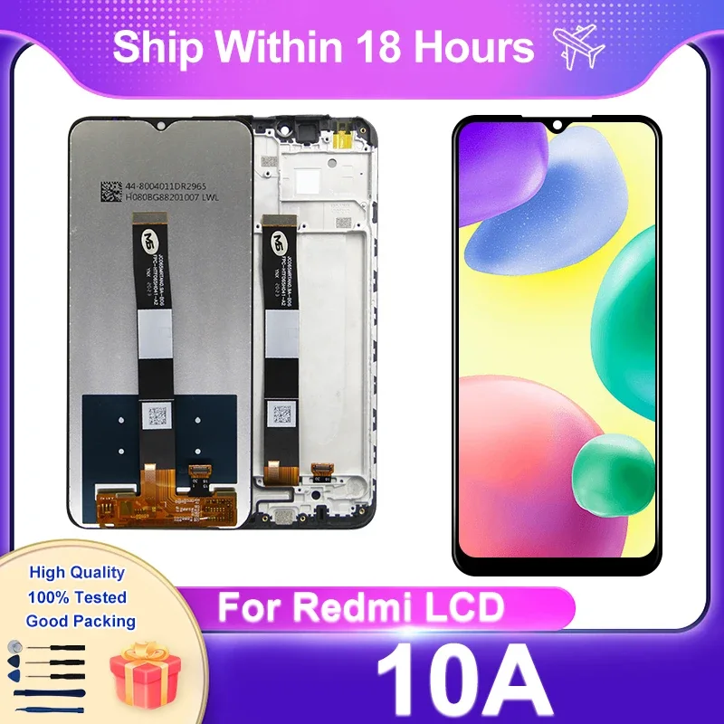 Xiaomi Redmi 10A Çıtalı Ekran Dokunmatik Siyah Orijinal