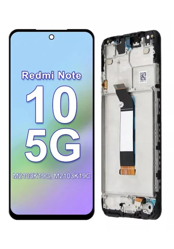 Xiaomi Redmi Note 10 5G Çıtalı Ekran Dokunmatik Siyah Orijinal
