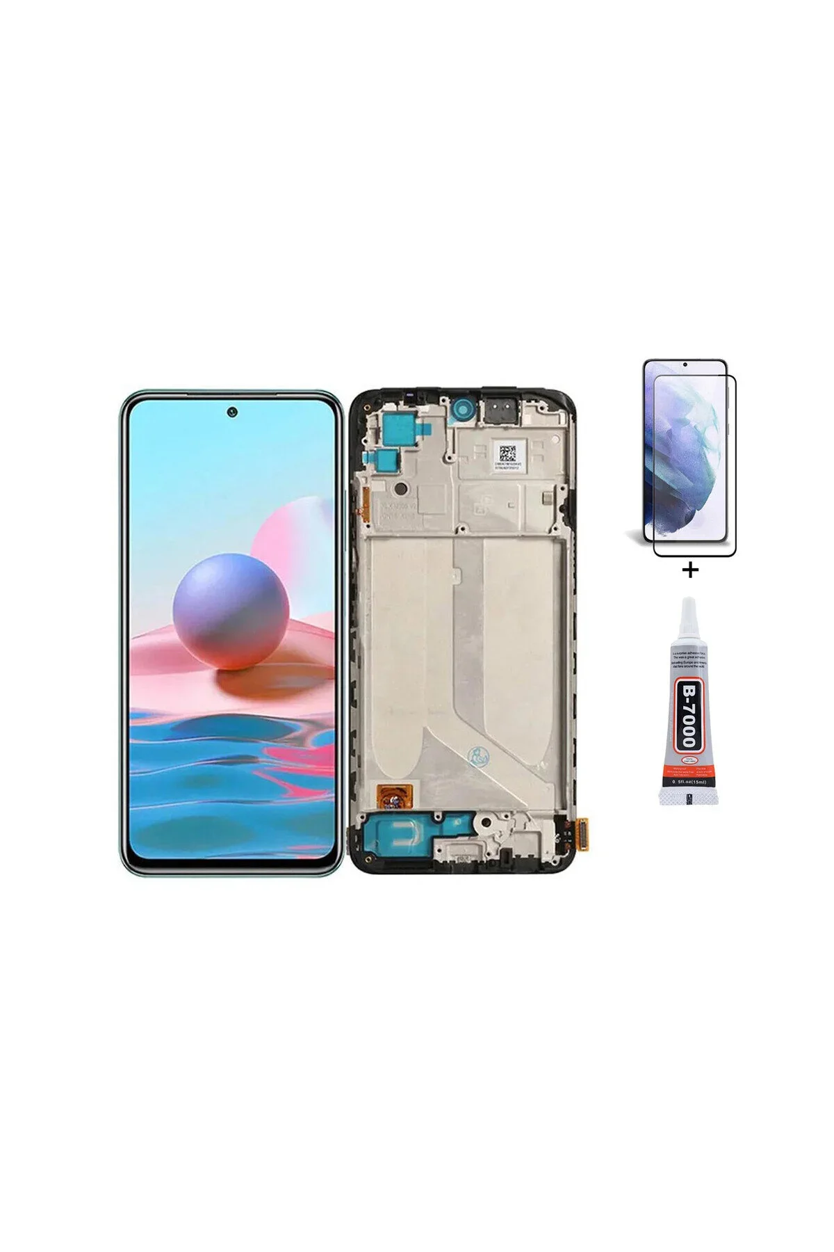Xiaomi Redmi Note 10 5G Çıtalı Ekran Dokunmatik Siyah Orijinal