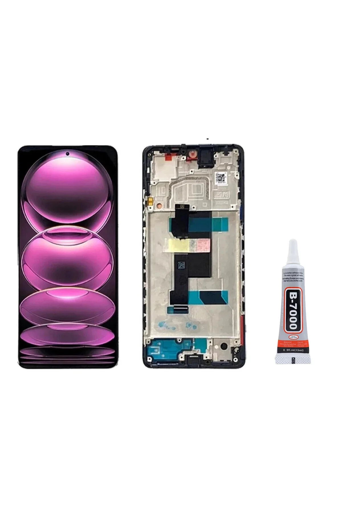Xiaomi Redmi Note 12 Çıtalı Ekran Dokunmatik Siyah A Plus Kalite Ürün