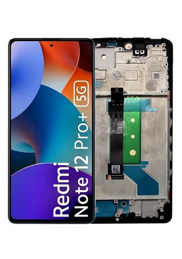 Xiaomi Redmi Note 12 Pro Plus 5G Çıtalı Ekran Dokunmatik Siyah SOFT OLED Kalite Ekran