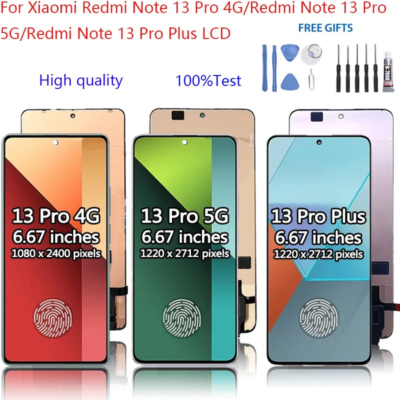 Xiaomi Redmi Note 13 Pro 4G Ekran Dokunmatik A Plus Kalite Ürün Çıtasız (Çerçevesiz)