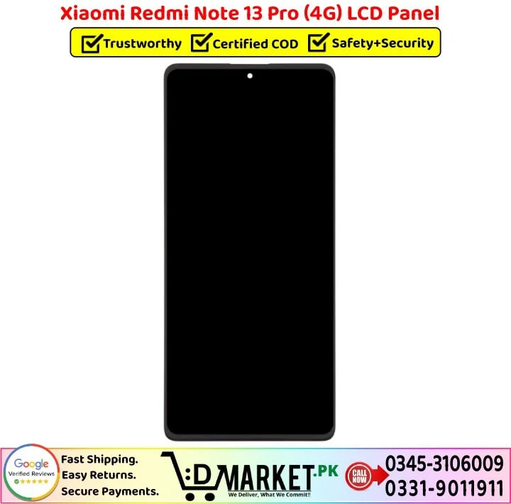 Xiaomi Redmi Note 13 Pro 4G Ekran Dokunmatik A Plus Kalite Ürün Çıtasız (Çerçevesiz)