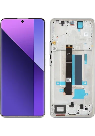 Xiaomi Redmi Note 13 Pro Plus Çıtalı Ekran Dokunmatik Silver SOFT OLED Kalite Ekran