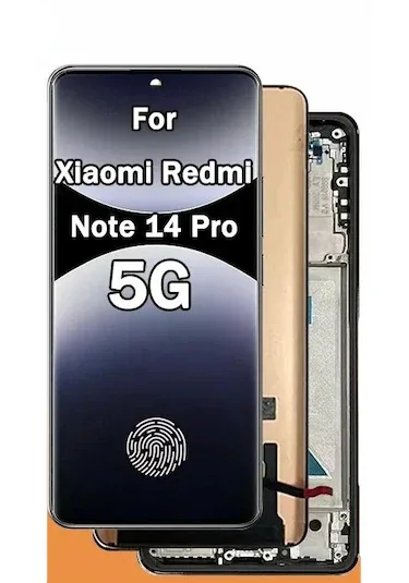 Xiaomi Redmi Note 14 Pro 5G Çıtalı Ekran Dokunmatik Siyah A Plus Kalite Ürün