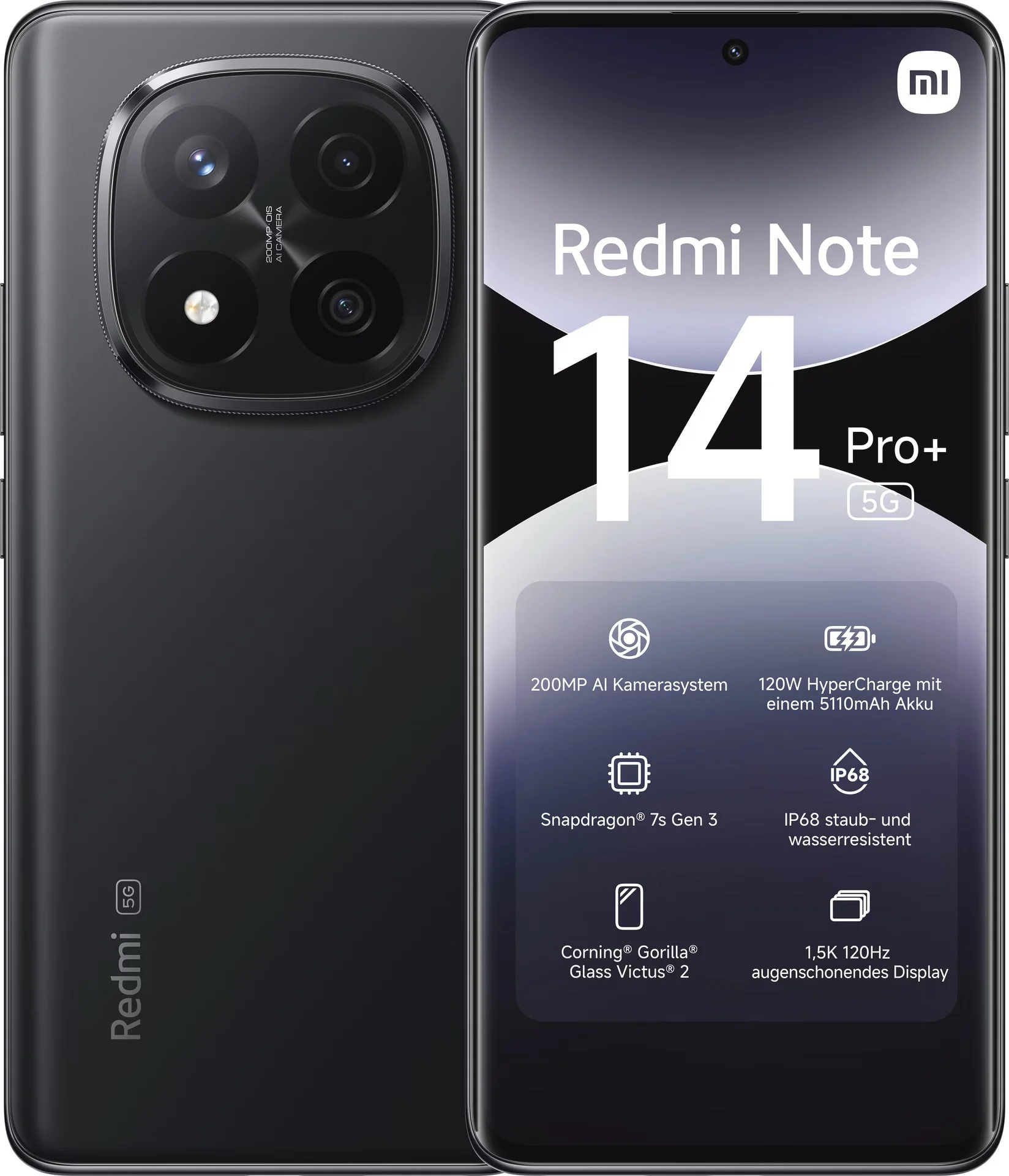 Xiaomi Redmi Note 14 Pro Plus Çıtalı Ekran Dokunmatik Siyah SOFT OLED Kalite Ekran