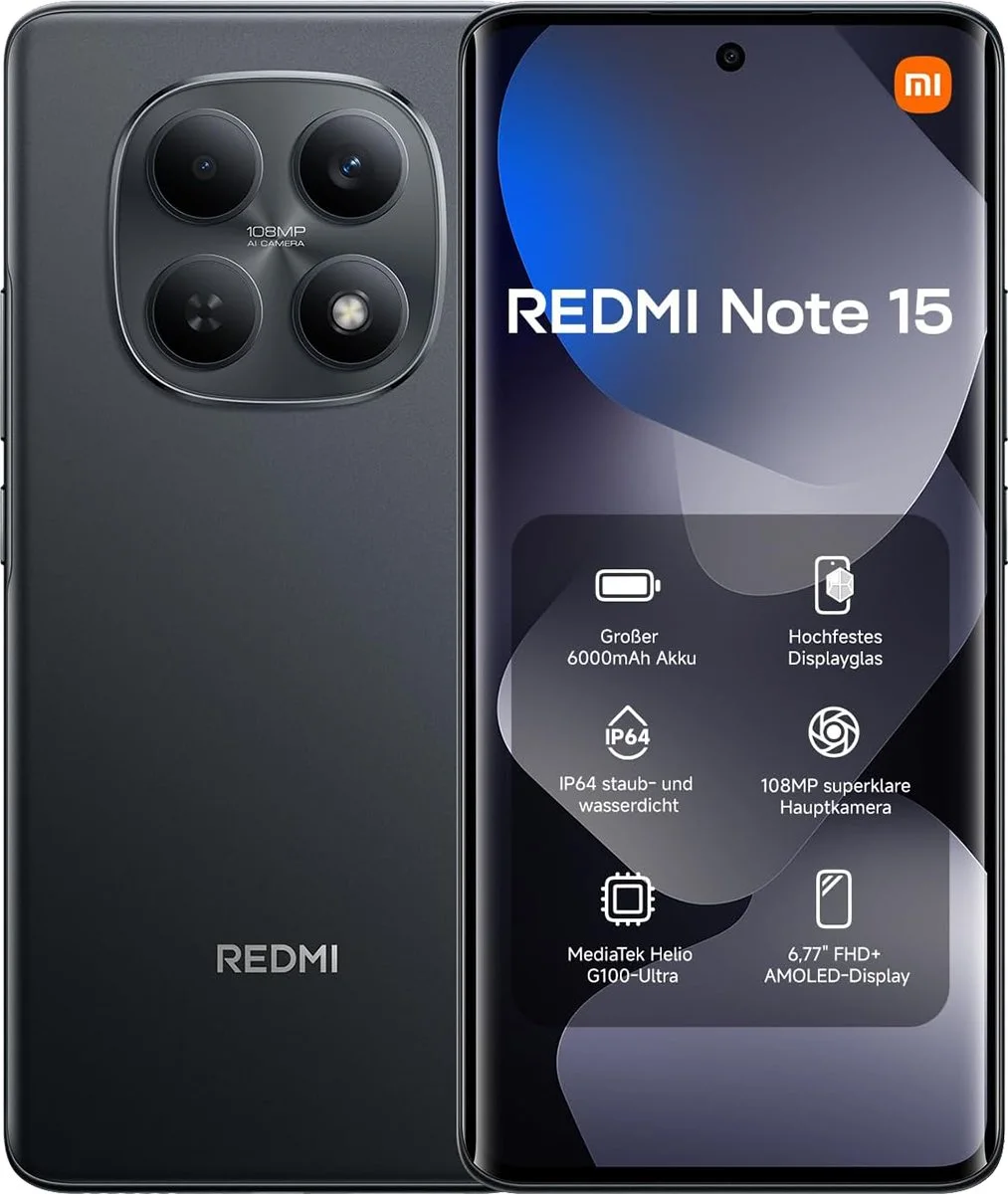 Xiaomi Redmi Note 15 4G Çıtalı Ekran Dokunmatik Siyah A Plus Kalite Ürün