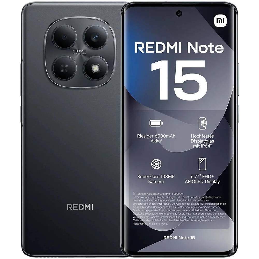 Xiaomi Redmi Note 15 4G Çıtalı Ekran Dokunmatik Siyah SOFT OLED Kalite Ekran
