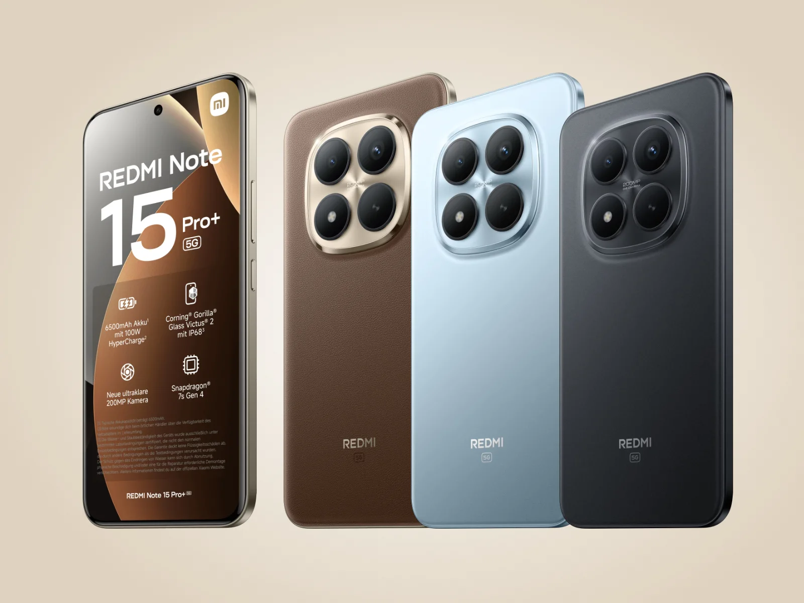 Xiaomi Redmi Note 15 Pro Plus 5G Kahve Çıtalı Ekran Dokunmatik SOFT OLED Kalite Ekran