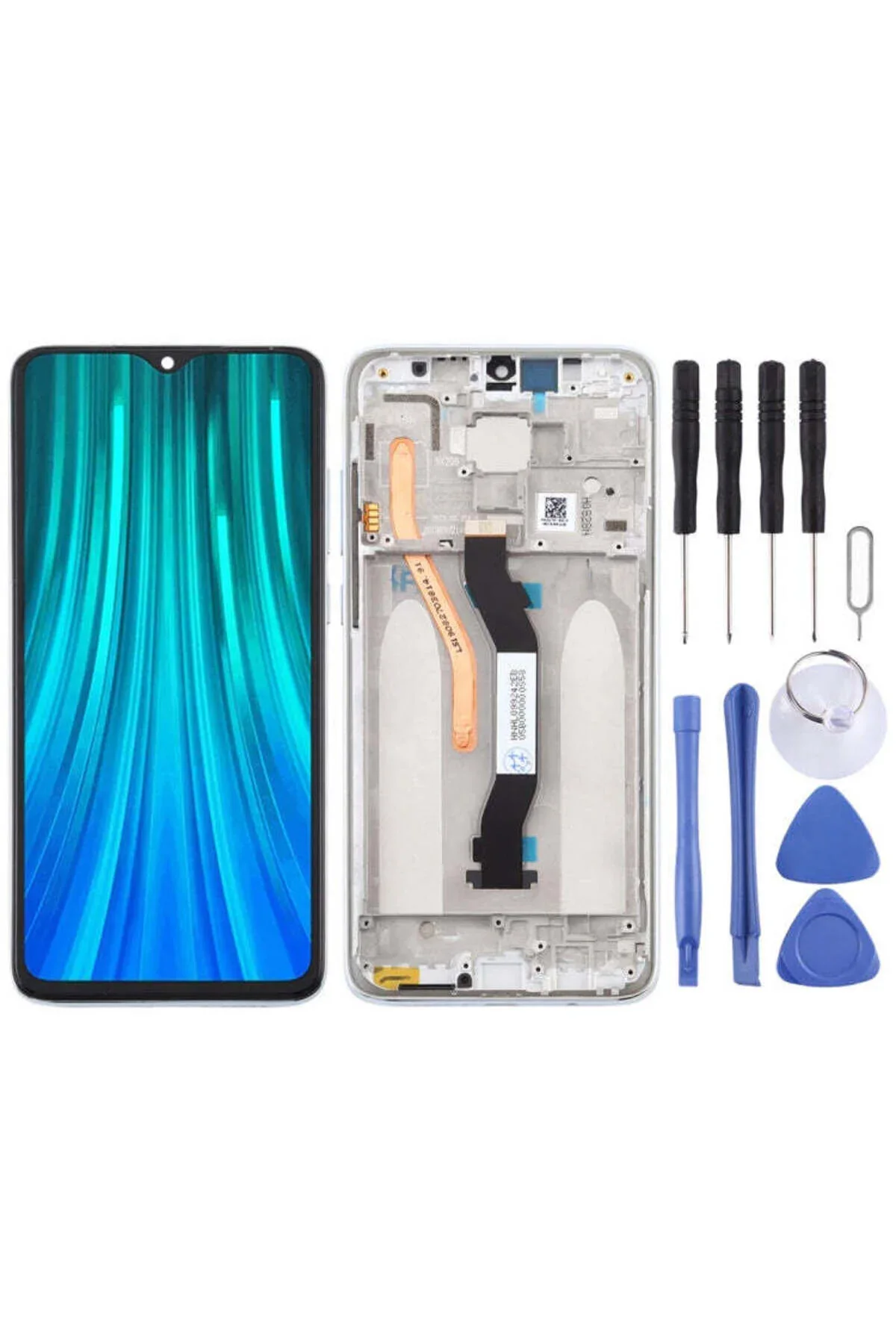 Xiaomi Redmi Note 8 Pro Çıtalı Ekran Dokunmatik Mavi Orijinal
