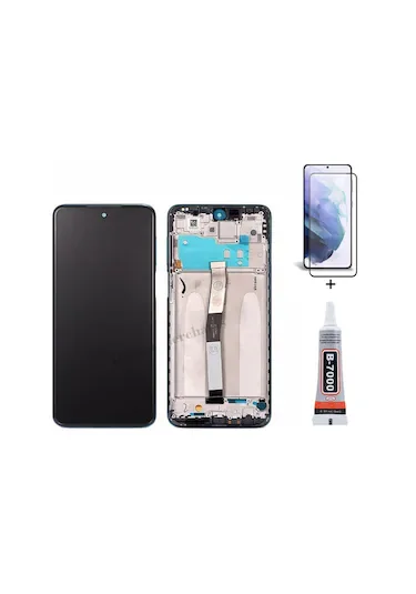Xiaomi Redmi Note 9 Pro Çıtalı Ekran Dokunmatik Mavi Orijinal